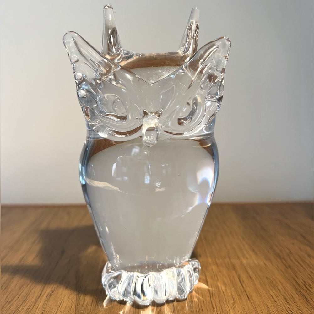 VINTAGE MURANO GLASS V. NASON HAND BLOWN LARGE OWL VENETIAN ITALY